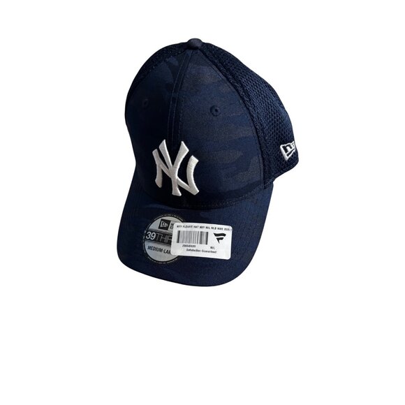 New Era 39Thirty New York Yankees Navy Camouflage Cap Medium/Large - Picture 1 of 7